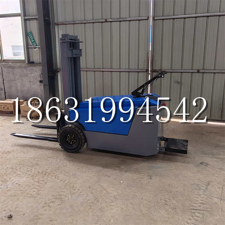 忻州市全电动叉车插腿式堆高车液压装卸车1.5吨升高小型站驾式铲车